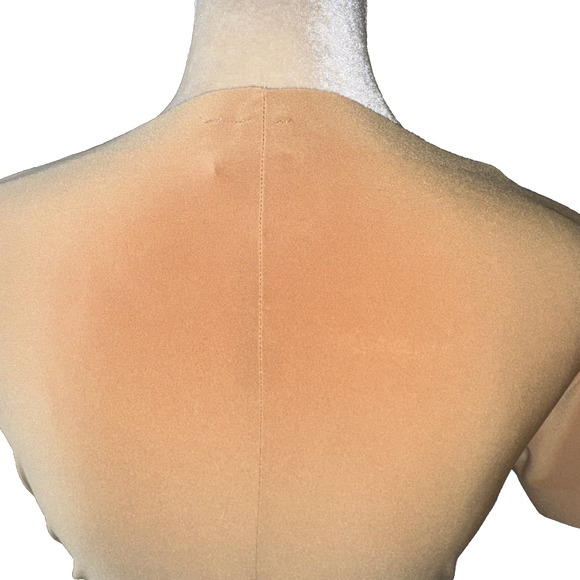 NORMA KAMALI Kamali Kulture Crew Neck Shirred Dress In Taupe Size M - Picture 9 of 16